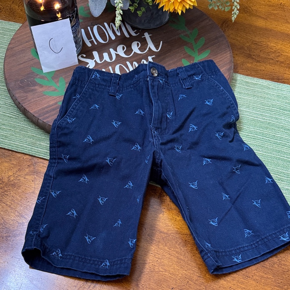 Faded Glory Kids Navy Embroidered Shorts
